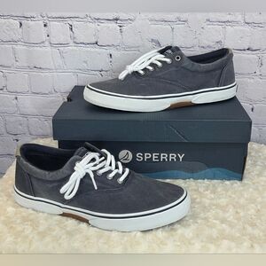 Sperry Men's Charcoal Canvas Boat Shoes